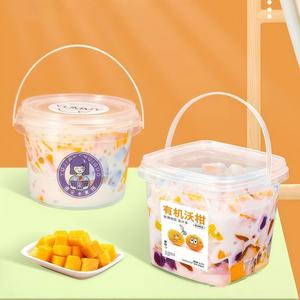 300ml/500ml/1000ml/2L/3L/4L/5L rõ ràng vuông xô với nắp thực phẩm <span class=keywords><strong>Ice</strong></span> Cream nhựa cup với xử lý tái sử dụng container lưu trữ - Product Image 6