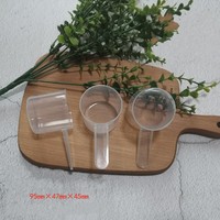 Cuillère à mesurer en plastique transparent pour granulés de poudre Pet Food Scoop 35g 70ml 70cc Manche court