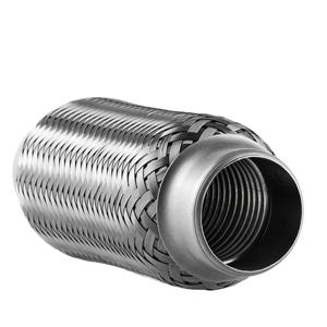 Tubo Flessibile di Scarico in Acciaio Inox 201 di Alta Qualità 45*100 mm con Treccia Esterna e Tappo Alluminato - Product Image 3