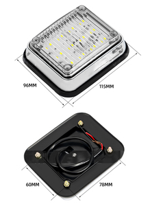 ไฟสโตรบ LED 12V-24V 115x96 มม. สีแดง/น้ำเงิน/ขาว/เหลืองอำพัน ไฟเตือนฉุกเฉินแบบติดตั้งบนพื้นผิว สำหรับรถพยาบาล รถดับเพลิง และยานพาหนะ - Product Image 2