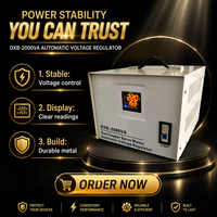 Stabilizer Tegangan Servo ZMELEC Svc Tnd 2000VA AVR 2kVA AC Satu Fasa Layar Digital Efisiensi Tinggi