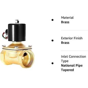Válvula Solenoide de Latón BACOENG de 2 Pulgadas NPT AC110V Normalmente Cerrada para Control de Agua, Solenoide de Uso General - Product Image 6