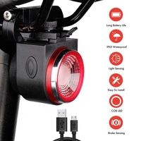 A8 Pro Fahrrad-Rücklicht Multifunktionale LED-Fahrrad-Rückleuchte Sicherheitsalarm IP65 Wasserdicht USB-Aufladbar Batteriebetrieben für Nachtfahrten