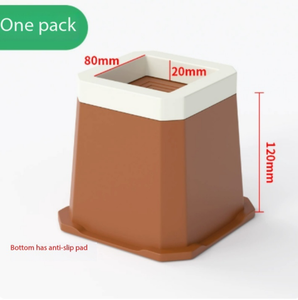 Rehausseurs de meubles, rehausseurs de lit, pour relever les pieds des lits, des canapés ou autres meubles, en plastique robuste avec base en caoutchouc antidérapante - Product Image 3