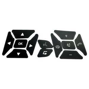 Pegatinas para botones del volante de Mercedes-Benz, kit de reparación con ventosa de PVC negro para controles de automóvil - Product Image 4