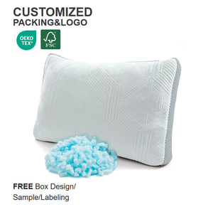 Custom Logo <strong>Shredded</strong> <strong>Memory</strong> <strong>Foam</strong> <strong>Pillow</strong> Soft Washable Breathable Medium Firm Adjustable Cooling Bamboo Bed Sleeping <strong>Pillow</strong> - Product Image 1