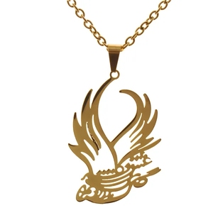 Collier chaîne avec poème en calligraphie persane iranienne - Product Image 1
