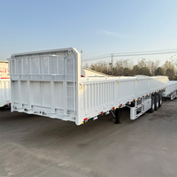Semi-remorque à ridelles robuste à 3 essieux de 13 m en acier haute résistance pour le transport de marchandises générales
