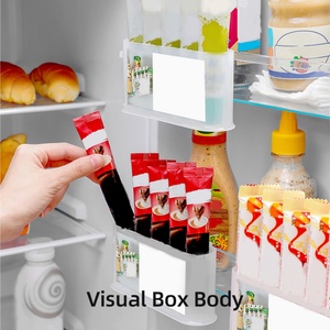 Punch-free Wall-mounted Compartmentalized <b>Kitchen</b> <b>Storage</b> <b>Box</b> Refrigerator Shelf Fridge <b>Storage</b> <b>Box</b> - Product Image 3