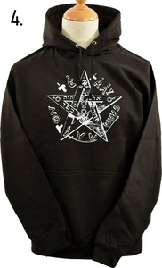 Sweat à capuche unisexe Baphomet avec fermeture éclair, 100% coton molletonné, hiver, pentagramme, satanique, occulte, église du Satan, chèvre, gothique - Product Image 5
