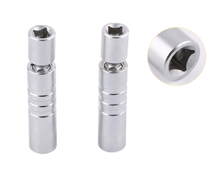 Prise de bougie d'allumage à paroi mince 3/8 pouces <span class=keywords><strong>12</strong></span> points Joint universel Prise de bougie d'allumage pivotante magnétique Outil de retrait de bougie d'allumage - Product Image 2