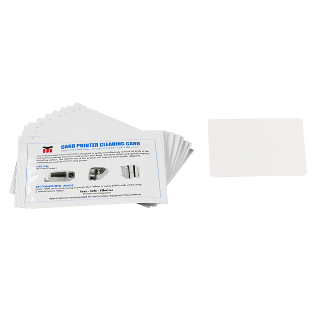 Full Textured Flocked Alcohol Free Cleaner Solution CR80 Cleaning Card for ATM, POS Machine