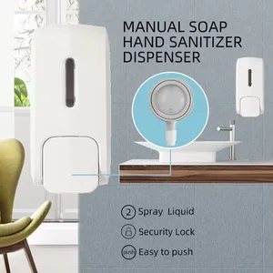 Hotel Manual Soap Dispenser Wall-mounted Hand Soap Bottle Shampoo Shower Gel Foam Liquid Dispenser Wholesale 1000ML