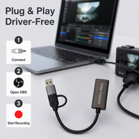 Carte de capture HDMIVideo USB3.0 Type C pour la diffusion en direct Gamin 1080P 60Hz adaptateur d'enregistreur Portable prise en charge OBS/Switch/PS4/PC/Mac