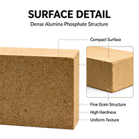 Brique réfractaire en phosphate d'alumine PG-90, bloc à haute teneur en alumine avec une résistance élevée à la compression à froid pour la revêtement des fours