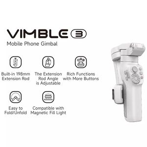 Estabilizador de Gimbal para Teléfono Inteligente FeiyuTech Feiyu <span class=keywords><strong>Vimble</strong></span> <span class=keywords><strong>3</strong></span> con Barra de Extensión Integrada y Palo Selfie para iPhone 13 Pro - Product Image 3