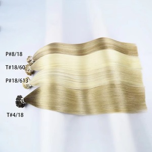 Doble dibujado de lujo Italia Queratina Extensión del cabello Dropshipping Venta al por mayor 100 Queratina U Flat I V Tip Extensión del cabello humano - Product Image 5