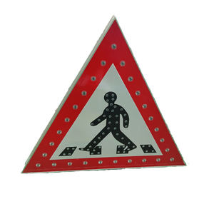 الواقف الشمسية للطرق السريعة, الواقف ثماني الأضلاع ، علامة تحذير وامض led ، مع الطاقة الشمسية - Product Image 3