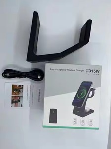 <span class=keywords><strong>Cargador</strong></span> Inalámbrico Magnético 3 en 1 con PD <span class=keywords><strong>de</strong></span> 15 <span class=keywords><strong>W</strong></span>, Soporte Vertical para Teléfono Móvil con Carga para Auriculares y Reloj Inteligente - Product Image 6