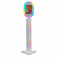 Borne photo iPad modulable pour location – Machine à selfie pour mariages, fêtes et événements (1 à 5 personnes) – Support triangulaire vertical