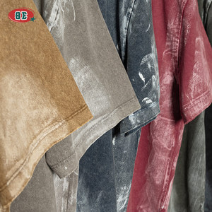 Custom DTG Print Acid Wash T Shirts Algodão de alta qualidade Transporte rápido Melhor escolha para roupas de verão na moda - Product Image 1