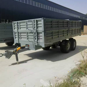 Remolque volquete hidráulico de 2 ejes para granja, remolque volquete para transporte agrícola, herramientas agrícolas, tractor, camión, remolque - Product Image 1
