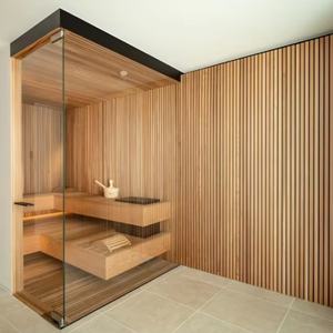 Benutzer definiertes modernes Design Home Wet Dry Integriertes finnisches Bad Schönheits salon & Familien therapie Holz sauna Zimmer Home Sweat Room Villa - Product Image 5