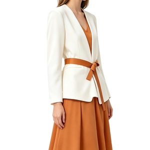 Completo Formale <span class=keywords><strong>da</strong></span> Donna in Due Pezzi, Blazer in Lana Pettinata di Alta Qualità, Elegante e Casual per l'Autunno - Product Image 4