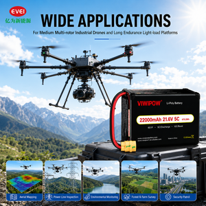 Batterie Li-ion 6S 21,6 V 22000 mAh 320 Wh/kg à longue autonomie de vol, taux de décharge 5C pour drone de course FPV RC, câblage/prise personnalisables - Product Image 5