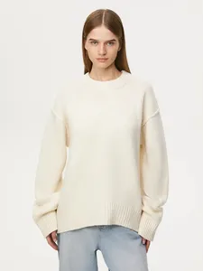 Maglione da Donna Blubelle Autunno Inverno con Collo Tondo, Filato Spesso Tinto in Massa, Anti-Restringimento, Anti-Piega, Anti-Pilling, Vestibilità Ampia, Morbido Lavorato a <span class=keywords><strong>Maglia</strong></span> - Product Image 4