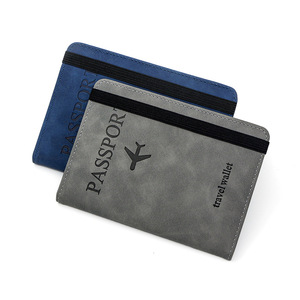 New Arrival RFID Blocking Passport Cover Anti-Theft PU Leather Passport <b>Holder</b> Trendy Colorblock Travel <b>Wallet</b> - Product Image 1
