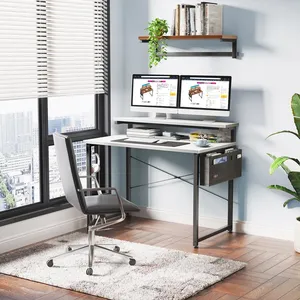 <strong>Industrial</strong> <strong>Corner</strong> Computer <strong>Desk</strong> with Steel Frame Wooden Top Customizable Size for Office Use - Product Image 3