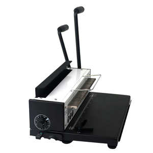 Máquina Encuadernadora de Alambre Eléctrica Pequeña de Doble Manija BY-15A, Prensa Magnética, Operación Conveniente, Construcción de Metal PLA, 47x21x30cm - Product Image 4