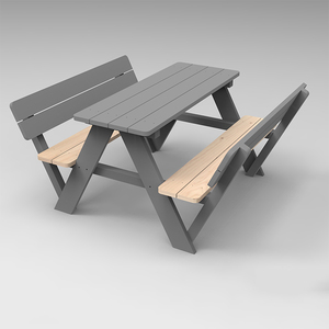 Ensemble de pliable en bois massif pour enfants, meubles d'extérieur, Table et banc de pique-nique, jardin naturel, bière, partielle, KD - Product Image 2