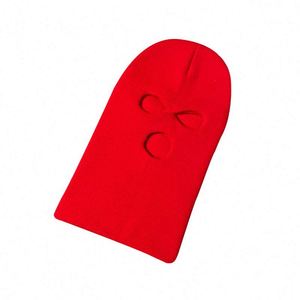 หน้ากากไหมพรมถักแบบสามรู หมวกไหมพรมถักแบบสกีมาส์ก บาลาคลาวา 3 รู - Product Image 6