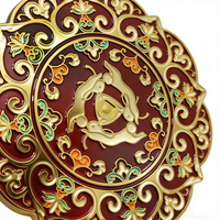 Nouveau miroir de maquillage pliable de poche, mini, portable, en métal antique, rond, simple, avec logo personnalisé, pour femmes, cadeau
