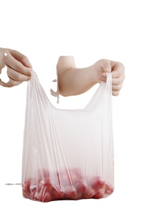 Sac de courses enroulable personnalisé en plastique pour supermarché, type T-shirt ou gilet, pour les courses de légumes - Product Image 1