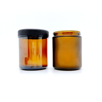Bocaux en verre ambré de 250 ml avec bouchon sécurité enfant, 7 grammes, pour fleurs, suppléments, capsules et pilules
