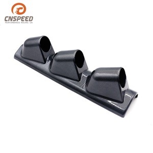 Carbon Fiber Dash <b>Frame</b> 52mm Three Hole Instrument Panel Cover For Electronic Vehicle Gauge <b>Mounting</b> - Product Image 5
