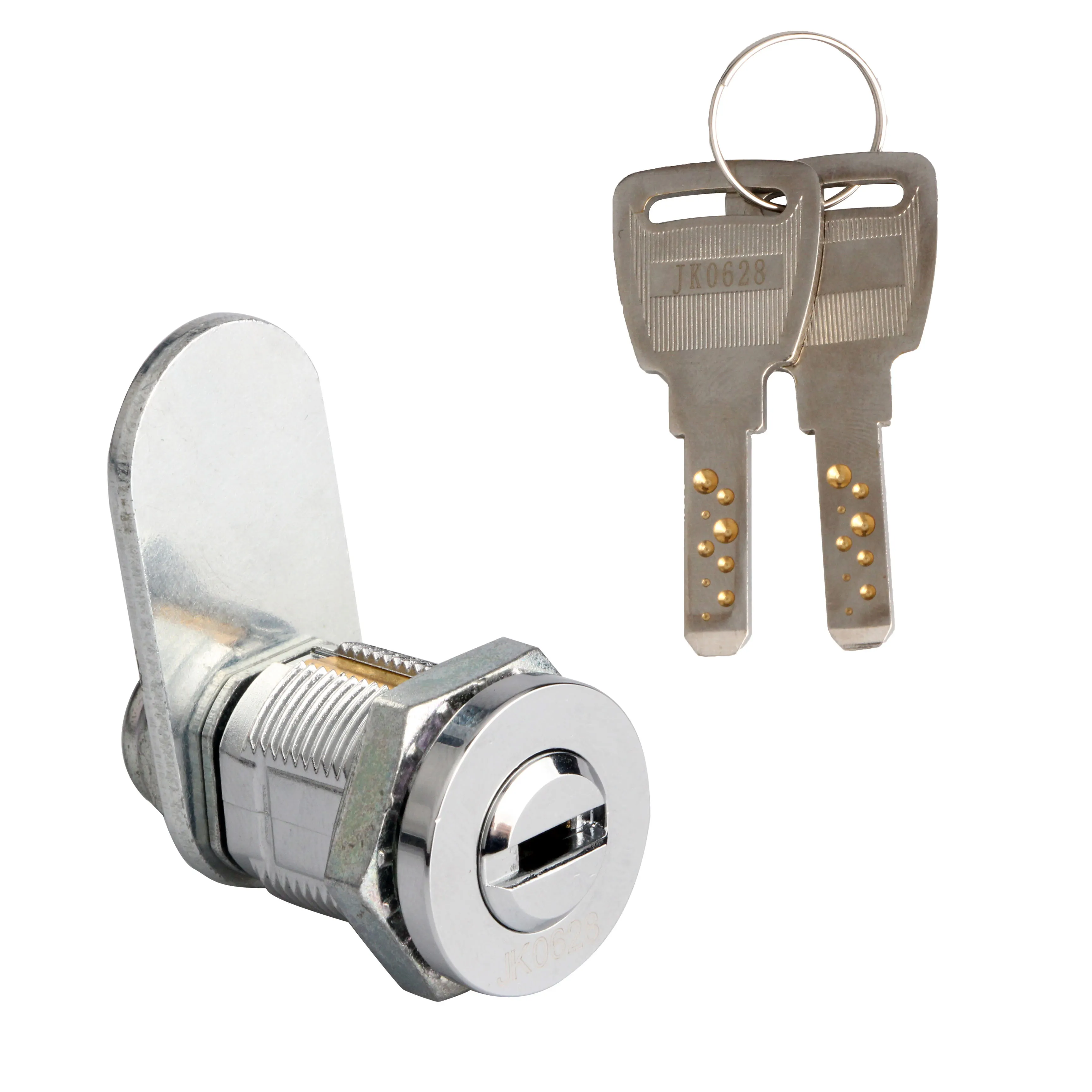 Hoge Veiligheid Jk531 Messing Cilinder 22Mm Kuiltje Sleutel Cam Lock Heavy Duty Systeem Voor Atm Pos Machine