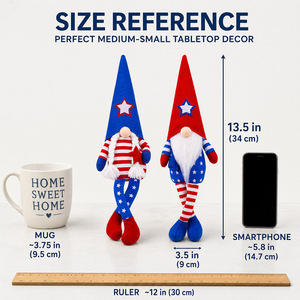 Gnomos Patrióticos para el 4 de Julio, Decoraciones para el Día de <span class=keywords><strong>la</strong></span> Independencia y el Día de los Caídos, Muñeco de Peluche sin Rostro con Bandera Americana, Decoración para el Hogar - Product Image 4