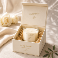 Boîte cadeau personnalisée de luxe en carton rigide gris recyclable, imprimée en quadrichromie, carrée, estampillée à chaud, pour vin, parfum, bougie parfumée