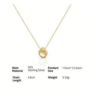<span class=keywords><strong>Chris</strong></span> april Minimalist 925 Sterling Silver 14k Gold Sterling Silver Beautiful Sunken Designs Pendentif Colliers - Product Image 6