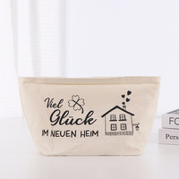 Panier de rangement en tissu, sac à pain en coton de style français, grande capacité, pour articles divers de bureau, pliable, avec cadre en toile, minimaliste