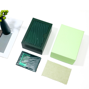 <span class=keywords><strong>Cuir</strong></span> vert de luxe <span class=keywords><strong>en</strong></span> stock boîte de rangement <span class=keywords><strong>en</strong></span> bois emballage cadeau boîtes de <span class=keywords><strong>montre</strong></span> avec design OEM/ODM peut faire logo or - Product Image 4