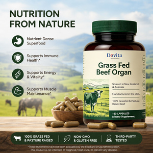 Fabricant de compléments certifié GMP : Capsules d'organes de bœuf nourri à l'herbe pour la santé rénale, la vitalité et l'endurance – OEM - Product Image 2