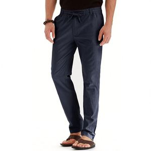 <span class=keywords><strong>Pantalon</strong></span> décontracté pour <span class=keywords><strong>homme</strong></span>, style européen et américain, coupe ample, <span class=keywords><strong>taille</strong></span> élastique, en coton, couleur unie, polyvalent - Product Image 6