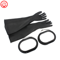 Gants de sablage anneau d'équipement gants de sablage gants de sablage gants en caoutchouc usine de la Chine