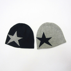 <span class=keywords><strong>Bonnet</strong></span> tricoté pour enfants en <span class=keywords><strong>laine</strong></span>, sans coutures, avec étoile à cinq branches, pour garçons et bébés - Product Image 1