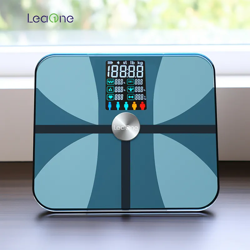מתח דיוק גבוה מד חיישן גוף דיגיטלי איזון בריאות ניתוח אלחוטי להתחבר App גוף שומן בקנה מידה